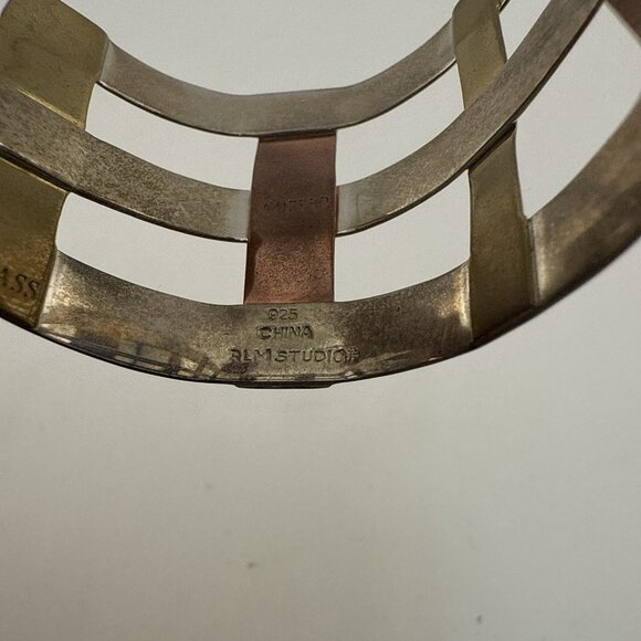 RLM Studio Robert Lee Morris Bracelet Cuff Sterling Silver Copper Brass Woven - Picture 6 of 13
